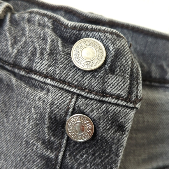 Levi's Premium 501 Classic High Rise Cut Off Raw Hem Button Fly Jean Shorts 25 - Picture 7 of 13